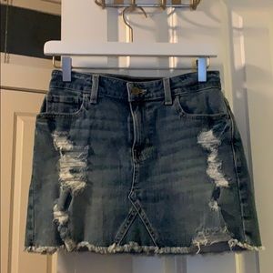 Denim mini skirt